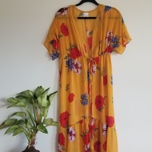 Time and Tru Floral Festival Cover-Up One Size